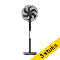 Aanbieding: 3x 123inkt ventilator staand F602 met afstandsbediening zwart 303407