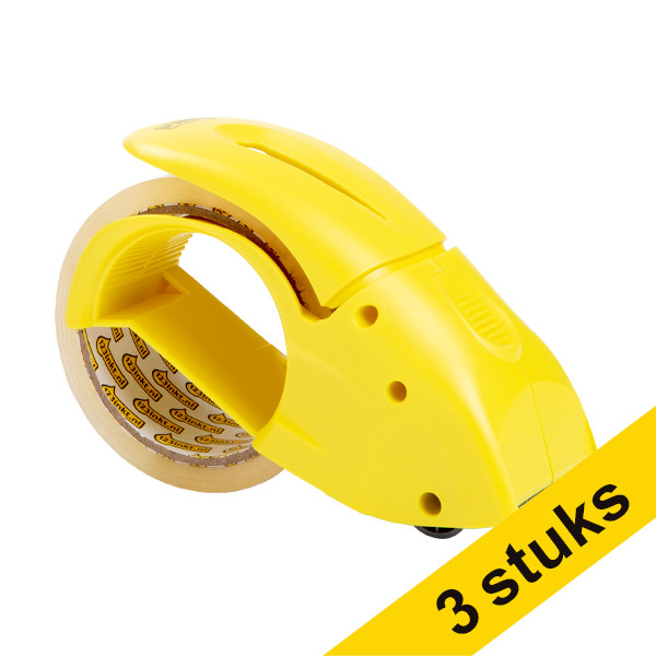 Aanbieding: 3x 123inkt verpakkingstape handdispenser 301995 - 1
