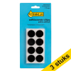 Aanbieding: 3x 123inkt vloerglijders rond zwart 20 mm (16 stuks) 301017 - 1