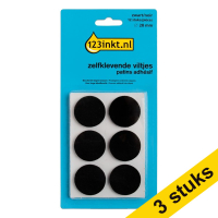 Aanbieding: 3x 123inkt vloerglijders rond zwart 28 mm (12 stuks)