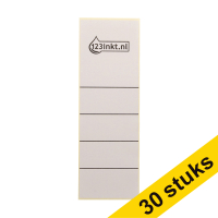 Aanbieding: 3x 123inkt zelfklevende rugetiketten breed 61 x 191 mm grijs (10 stuks)  301697