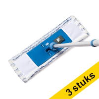 Aanbieding: 3x 123schoon vloerwisser met telescopische steel + microvezel doek
