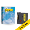 Aanbieding: 3x Dymo S0718290 / 18054 IND Rhino tape krimpkous zwart op geel 9 mm (123inkt huismerk)