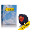 Aanbieding: 3x Dymo S0721630 / 91203 plastic tape rood 12 mm (123inkt huismerk)  650562