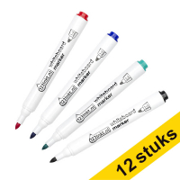 Aanbieding: 3x Set 123inkt whiteboard markers zwart/rood/blauw/groen (2,5 mm rond)