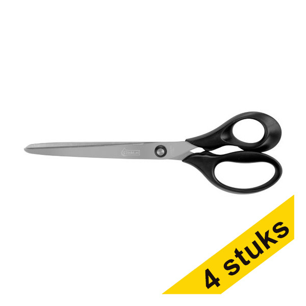 Aanbieding: 4x 123inkt schaar kunststof handvat 210 mm 301088 - 1