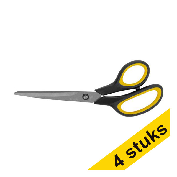 Aanbieding: 4x 123inkt schaar softgrip handvat 230 mm 301091 - 1