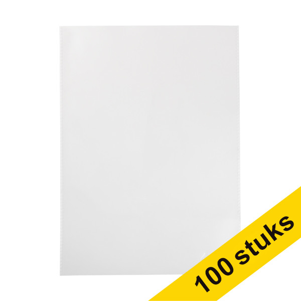 Aanbieding: 4x 123inkt zichtmap transparant generfd A5 met U-opening 120 micron (25 stuks) 302437 - 1