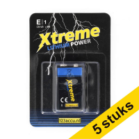 Aanbieding: 5x 123accu Xtreme Power 9V 6FR61 E-Block batterij (1 stuk) ADR00075