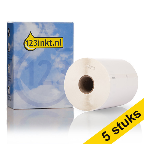 Aanbieding: 5x 123inkt LW650XL PRO 1933086 / 2112287 extra grote duurzame PostNL verzendetiketten 650808 - 1