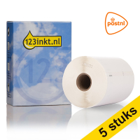 Aanbieding: 5x 123inkt LW650XL PRO 1933086 / 2112287 extra grote duurzame PostNL verzendetiketten 650808