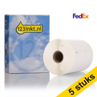 Aanbieding: 5x 123inkt LW650XL PRO extra grote duurzame FedEx verzendlabels (104 x 159 mm)