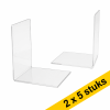 Aanbieding: 5x 123inkt acryl boekensteunen transparant 16 x 15 x 21 cm (2 stuks) 301722 - 1