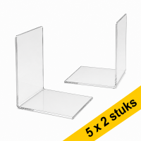 Aanbieding: 5x 123inkt acryl boekensteunen transparant 16 x 15 x 21 cm (2 stuks) 301722