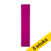 Aanbieding: 5x 123inkt crêpepapier 250 x 50 cm donkerroze FSC® Mix Credit 301703 - 1