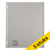 Aanbieding: 5x 123inkt extra brede plastic tabbladen A4+ met 20 tabs (23-gaats)