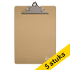 Aanbieding: 5x 123inkt houten klembord met grote klem A4 staand 302209 - 1