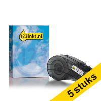 Aanbieding: 5x 123inkt huismerk vervangt Brady M21-750-499 tape nylon zwart op wit 19,1 mm x 4,88 m