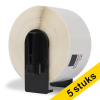 Aanbieding: 5x 123inkt huismerk vervangt Brother DK-11208 groot adreslabel 089302 - 1