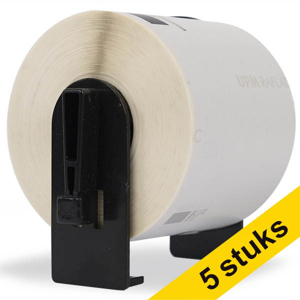 Aanbieding: 5x 123inkt huismerk vervangt Brother DK-22205 continue apotheeklabel 653460 - 1