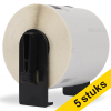 Aanbieding: 5x 123inkt huismerk vervangt Brother DK-22205 continue apotheeklabel 653460 - 1