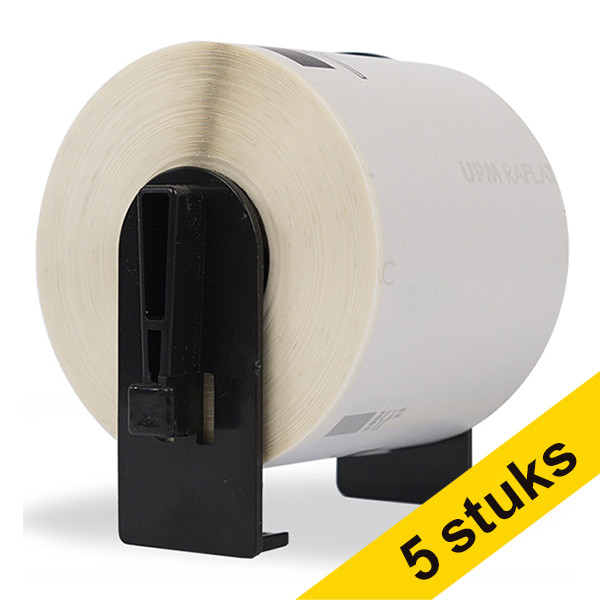 Aanbieding: 5x 123inkt huismerk vervangt Brother DK-22205 continue papiertape 089288 - 1