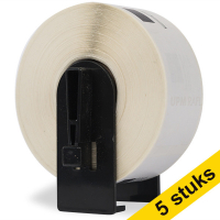 Aanbieding: 5x 123inkt huismerk vervangt Brother DK-22210 continue apotheeklabel 653464
