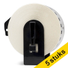 Aanbieding: 5x 123inkt huismerk vervangt Brother DK-22223 continue papiertape wit 653070 - 1