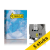 Aanbieding: 5x 123inkt huismerk vervangt Brother HSe-221E krimpkous tape zwart op wit 9 mm