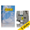 Aanbieding: 5x 123inkt huismerk vervangt Brother TZe-211 tape zwart op wit 6 mm