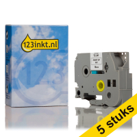 Aanbieding: 5x 123inkt huismerk vervangt Brother TZe-241 tape zwart op wit 18 mm