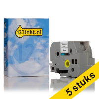 Aanbieding: 5x 123inkt huismerk vervangt Brother TZe-261 tape zwart op wit 36 mm 653076