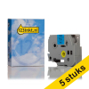 Aanbieding: 5x 123inkt huismerk vervangt Brother TZe-541 tape zwart op blauw 18 mm