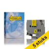 Aanbieding: 5x 123inkt huismerk vervangt Brother TZe-S621 extra klevend tape zwart op geel 9 mm
