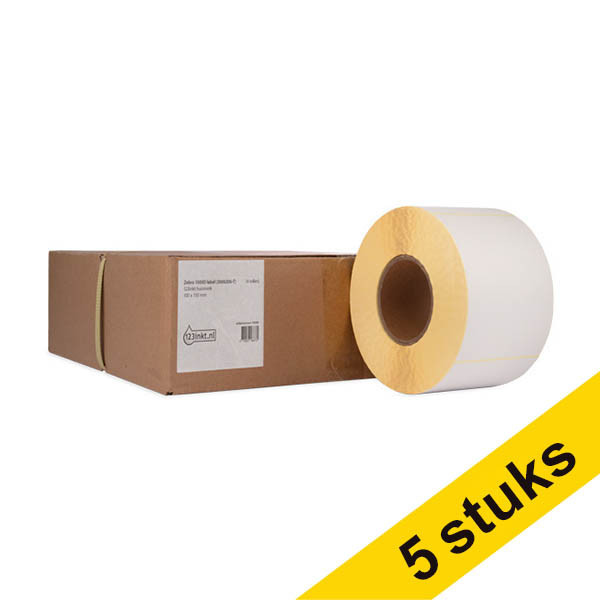 Aanbieding: 5x 123inkt huismerk vervangt Zebra Z-Perform 1000D DPD verzendlabels (3006306-T) 100 x 150 mm (4 rollen) 653416 - 3