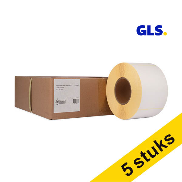 Aanbieding: 5x 123inkt huismerk vervangt Zebra Z-Perform 1000D GLS verzendlabels (3006306-T) 100 x 150 mm (4 rollen) 653236 - 1