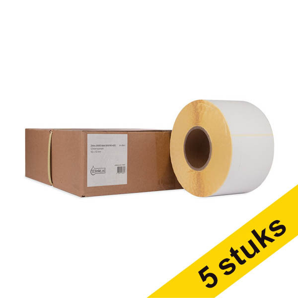 Aanbieding: 5x 123inkt huismerk vervangt Zebra Z-Select 2000D DPD label (800740-605) 102 x 152 mm (4 rollen) 653432 - 3