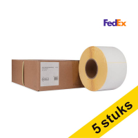 Aanbieding: 5x 123inkt huismerk vervangt Zebra Z-Select 2000D FedEx label (800740-605) 102 x 152 mm (4 rollen) 653312