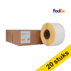 Aanbieding: 5x 123inkt huismerk vervangt Zebra Z-Select 2000D FedEx label (800740-605) 102 x 152 mm (4 rollen) 653312 - 1