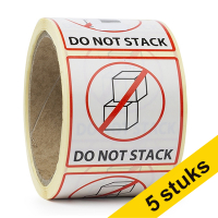Aanbieding: 5x 123inkt huismerk waarschuwingsetiketten Do not stack (200 etiketten) 76106C 035229