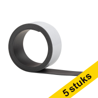 Aanbieding: 5x 123inkt magneetband zelfklevend 2,5 cm x 1 m