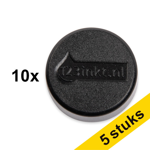Aanbieding: 5x 123inkt magneten 30 mm zwart (10 stuks) 301296 - 1