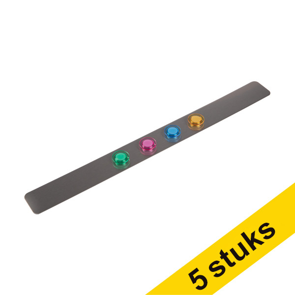Aanbieding: 5x 123inkt magnetische wandlijst RVS inclusief 4 magneten (50 x 5 cm) 302141 - 1