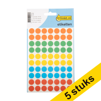 Aanbieding: 5x 123inkt markeringspunten Ø 13 mm assorti (280 etiketten)