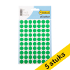 Aanbieding: 5x 123inkt markeringspunten Ø 13 mm groen (280 etiketten) 301509 - 1