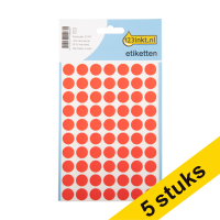 Aanbieding: 5x 123inkt markeringspunten Ø 13 mm rood (280 etiketten)