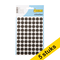 Aanbieding: 5x 123inkt markeringspunten Ø 13 mm zwart (280 etiketten)