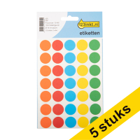 Aanbieding: 5x 123inkt markeringspunten Ø 19 mm assorti (105 etiketten)