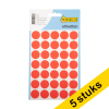 Aanbieding: 5x 123inkt markeringspunten Ø 19 mm rood (105 etiketten) 301515 - 1