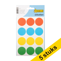 Aanbieding: 5x 123inkt markeringspunten Ø 32 mm assorti (240 etiketten)